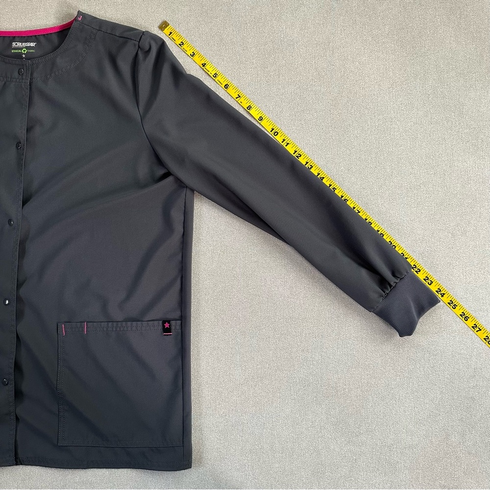 Scrubstar Scrub Jacket. Dark Gray. Medium. - Picture 6 of 6
